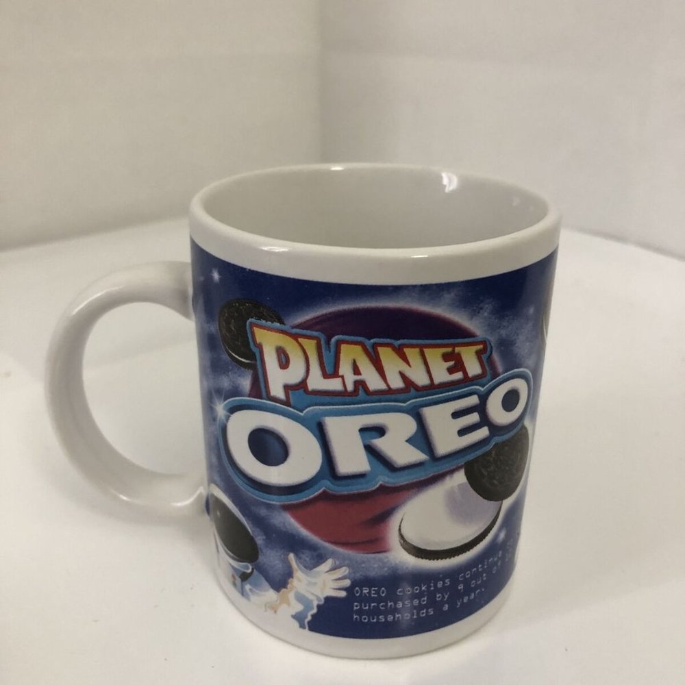 Planet Oreo Chocolate Cookie Coffee Mug Pink Alien